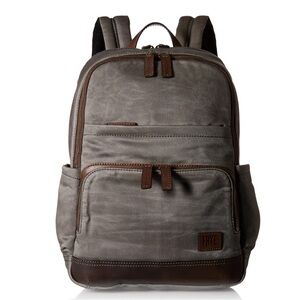 Frye Men's Carter Backpack in Slate Gray and Brown
